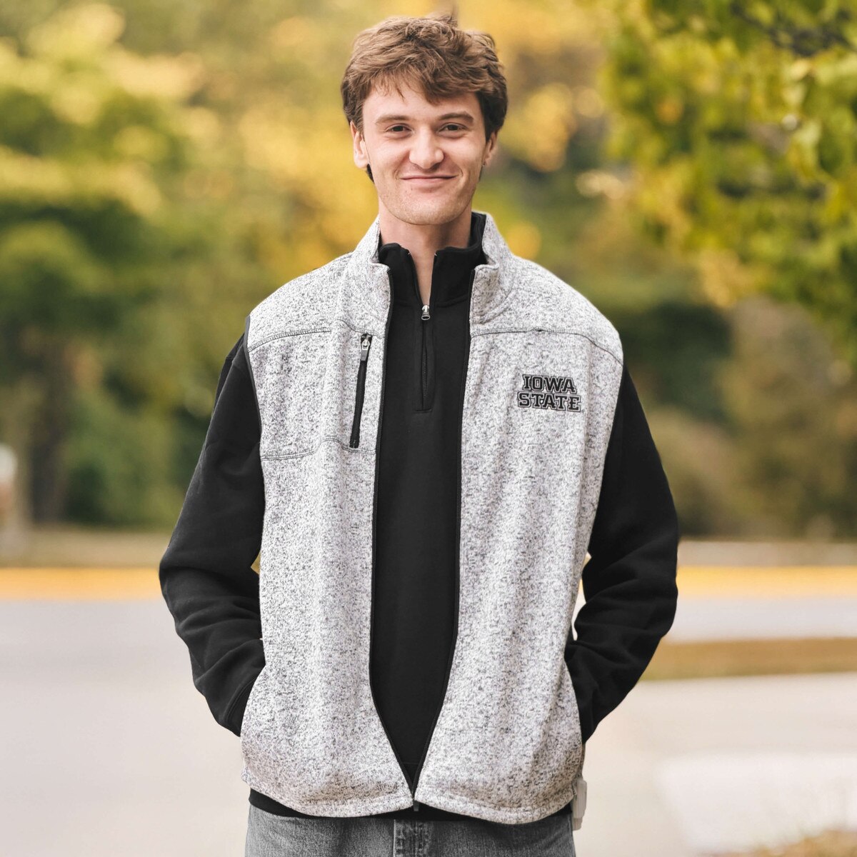 Champion® Iowa State Gray Fleece Vest